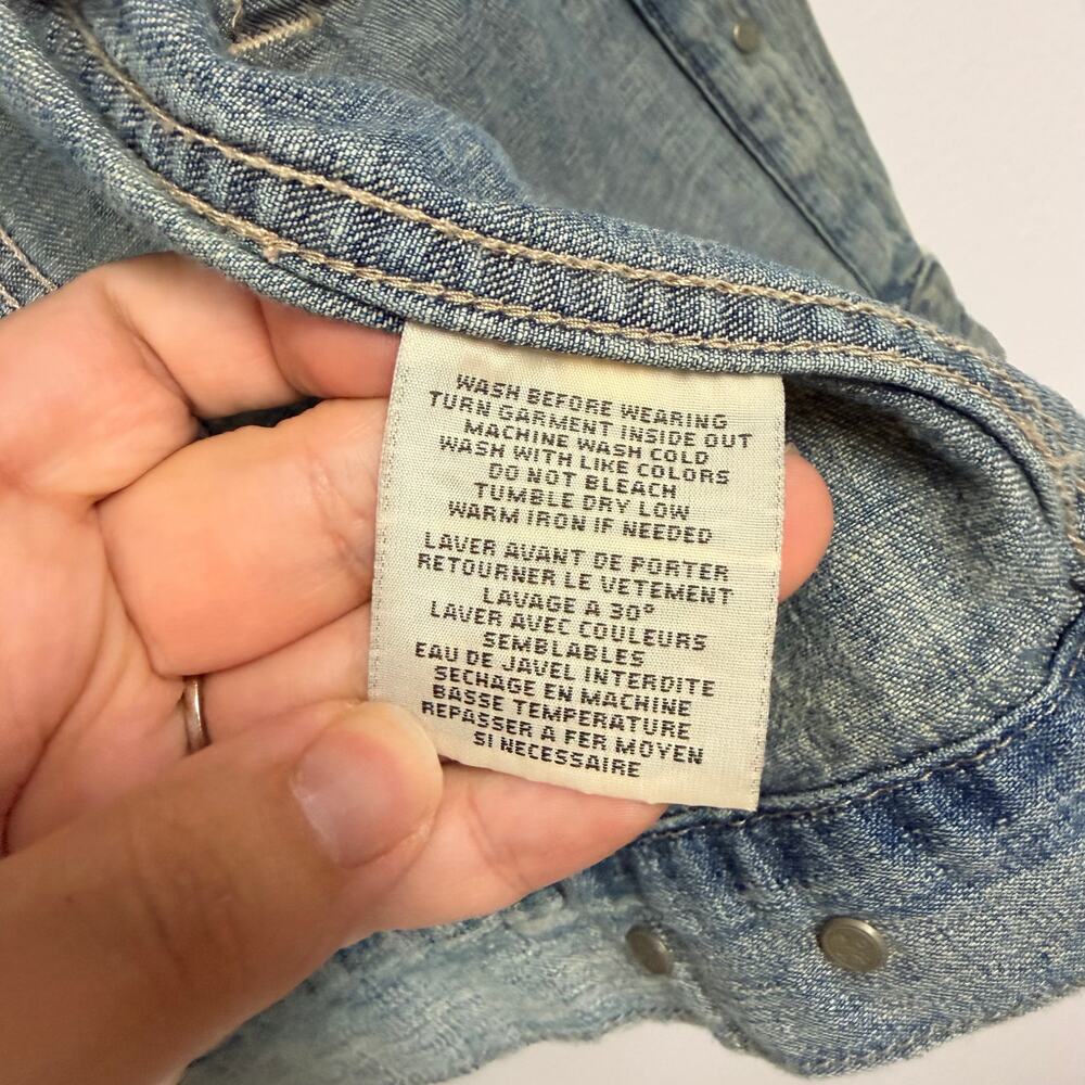 Ralph Lauren Denim & Supply Western Denim Jacket Bandana SZ SMALL Distressed EUC - Picture 7 of 10